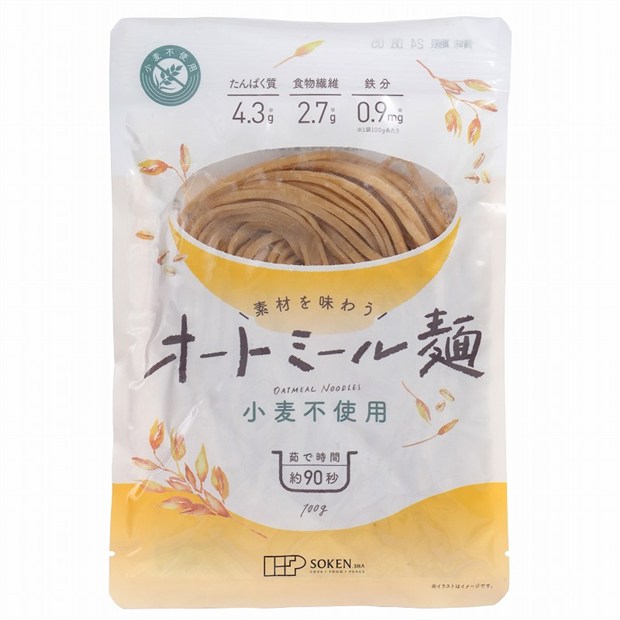 創健社 素材を味わうオートミール麺 100g(半生麺)