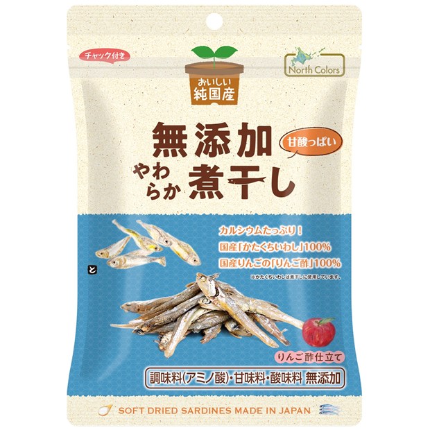 ノースカラーズ 純国産 無添加やわらか煮干し 50g(国産りんご酢使用)