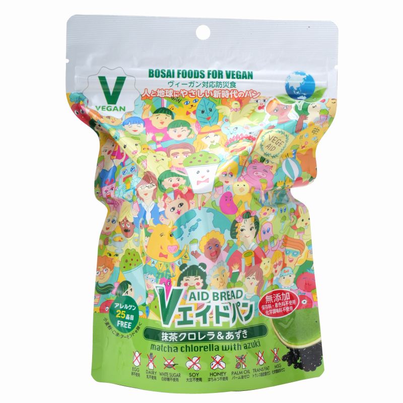 Ｖエイド　保存パン〈抹茶クロレラ＆あずき〉