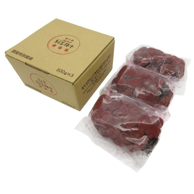 【オーサワジャパン】海の精 特別栽培 紅玉梅干　1.5kg(500g×3袋)